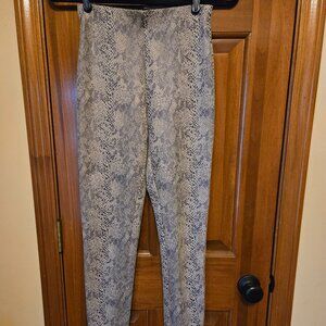 Pull on Snake Print Leggings By Zara Womens Size XS Faux Suede